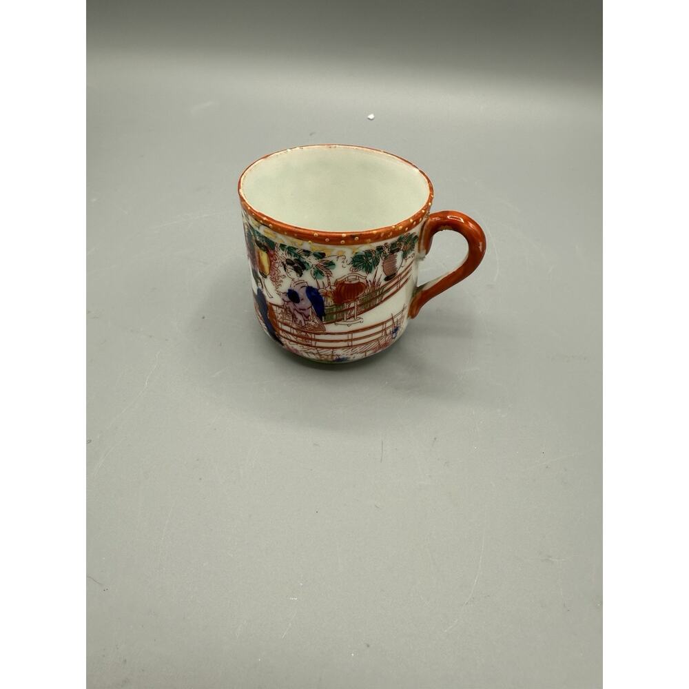 Vintage Porcelain Japanese Geisha Girl Tea Cup